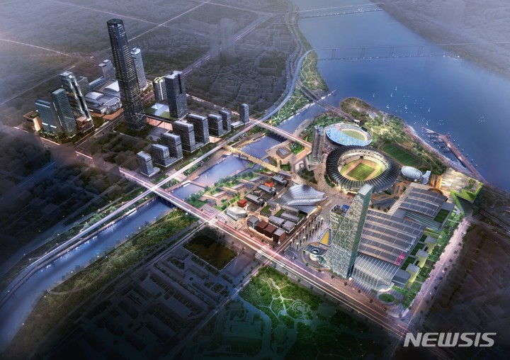 [서울=뉴시스] 잠실 마이스(MICE) 사업 조감도. (제공 = GS건설)