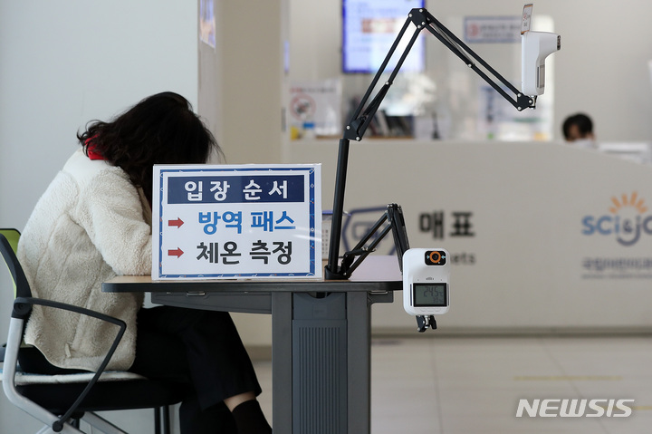 [서울=뉴시스] 백동현 기자 = 지난 2021년 12월 서울 종로구 어린이과학관에 입장 순서가 적혀있다. (해당 사진은 기사와 직접 관련이 없습니다.) 2021.12.07. livertrent@newsis.com