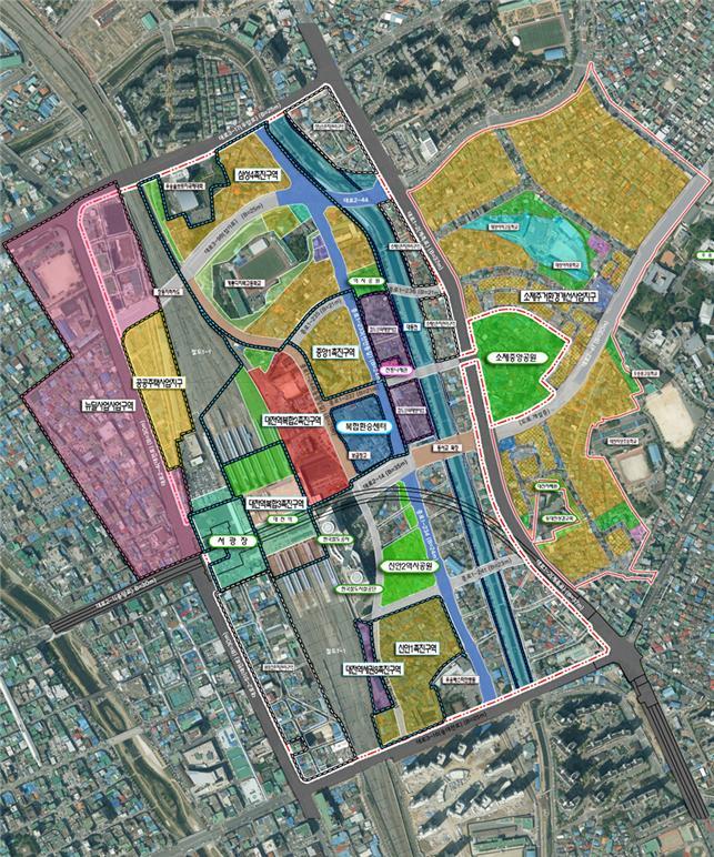 [대전=뉴시스] 대전역세권 재정비촉진사업 토지이용계획도. (그림= 대전시 제공) *재판매 및 DB 금지