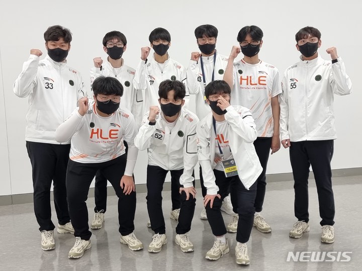 [울산=뉴시스]오동현 기자 = LCK 챌린저스 리그의 한화생명e스포츠 선수들이 지난 10일부터 12일까지 울산 문수체육관에서 진행된 '2021 LoL KeSPA Cup ULSAN'에 출전했다. odong85@newsis.com 