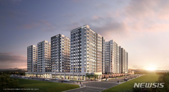 [서울=뉴시스] '수원 금호 리첸시아 퍼스티지' 투시도. (이미지=금호건설 제공)