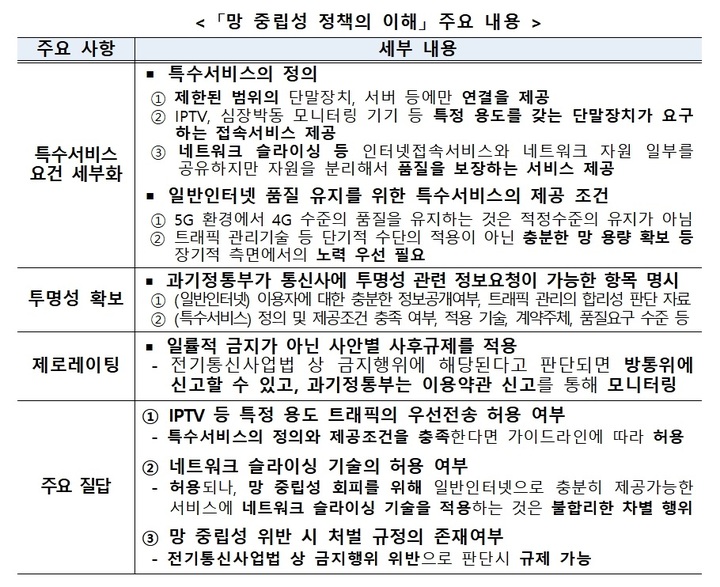 과기부, 10년 만에 개정한 '망 중립성 정책' 해설서 발간