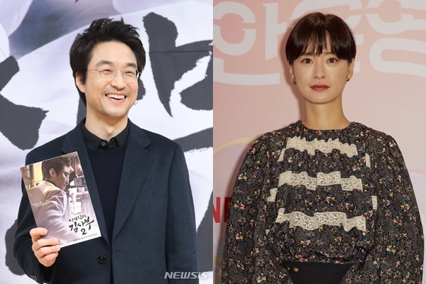 한석규(왼쪽), 정유미