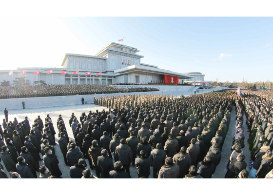 [서울=뉴시스] 북한 김정일 사망 10주기 중앙추모대회. 2021.12.18. (사진=노동신문 캡처) *재판매 및 DB 금지