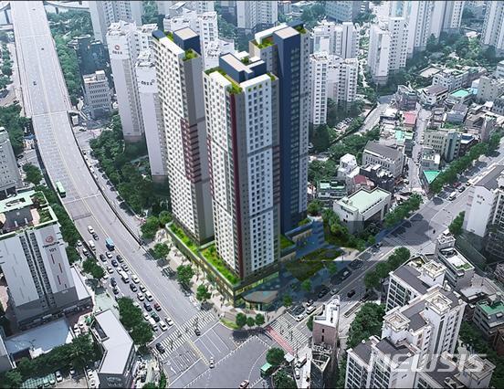 [서울=뉴시스]서울 마포구 광흥창역 인근에 조성되는 공동주택 301세대 조감도. (사진=서울시 제공). 2021.12.20. photo@newsis.com.