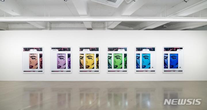 [서울=뉴시스]갤러리바톤 앤콜리어 첫 개인전 전시 전경.