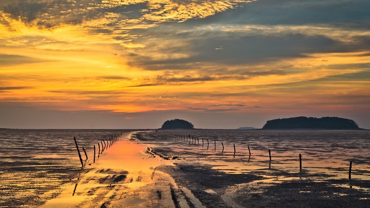 전북 고창군 고창갯벌 노을 풍경. *재판매 및 DB 금지