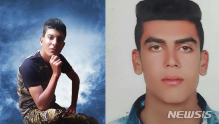 [서울=뉴시스]국제 인권단체 '휴먼 라이츠 워치'가 공개한 메흐디 소라비파르(왼쪽)와 아민 세다가트의 생전 모습. 이들은 지난 2019년 4월25일 이란에서 사형이 집행됐으며 2명 모두 17살살로 사형 집행이 금지된 미성년자였다. 유엔의 인권 문제 전문가 자바이드 레만은 24일 유엔 총회 인권위원회에서 이란의 폭넓은 사형 집행에 우려를 표명하면서 미성년자에 대한 사형 집행이 금지됐음에도 이란은 지난해 7명, 올해 2명의 미성년자를 사형에 처했으며 약 90명이 사형 위기에 직면해 있다고 말했다. (사진 출처 : 휴먼 라이츠 워치 웹사이트) 2021.12.27. *재판매 및 DB 금지