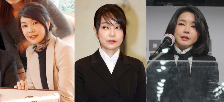 [서울=뉴시스] 윤석열 국민의힘 대선 후보 부인 김건희(왼쪽부터) 씨 페이스북 사진. 2019년 7월 25일 청와대 본관에서 열린 검찰총장 임명장 수여식에 참석한 모습. 윤석열 국민의힘 대선 후보의 부인 김건희 코바나컨텐츠 대표가 26일 서울 여의도 국민의힘 당사에서 자신의 허위 이력 의혹과 관련해 입장문을 발표하고 있다. (사진=뉴시스DB) 2021.12.27. photo@newsis.com *재판매 및 DB 금지