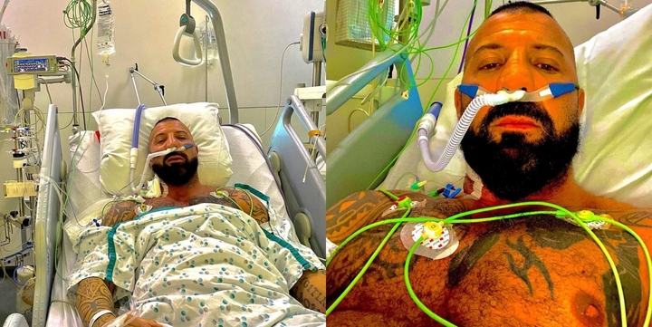 [서울=뉴시스] 킥복싱 세계 챔피언 프레데릭 시니스트라(40)가 백신 접종 거부 및 자가 치료를 고집하다 치료 중 사망했다. (사진 : 프레드 시니스트라 SNS 갈무리) 2021.12.28. *재판매 및 DB 금지