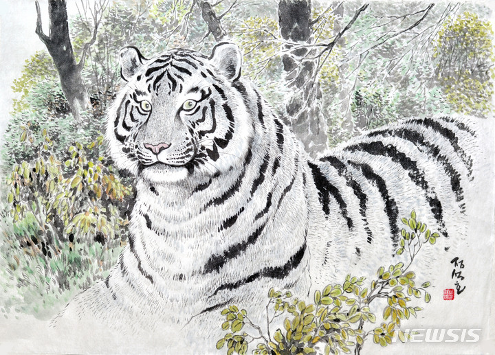 [서울=뉴시스] 정석호 작가의 작품 '백호'. (사진=작가 제공) 2022.01.03. pak7130@newsis.com