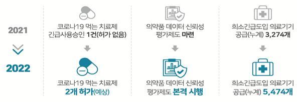 2022년 정부 업무보고(출처 : 식품의약품안전처) *재판매 및 DB 금지