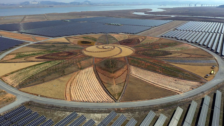 [해남=뉴시스] 솔라시도 기업도시 '재생에너지 산업단지'. (사진=해남군 제공) 2021.12.30. photo@newsis.com *재판매 및 DB 금지