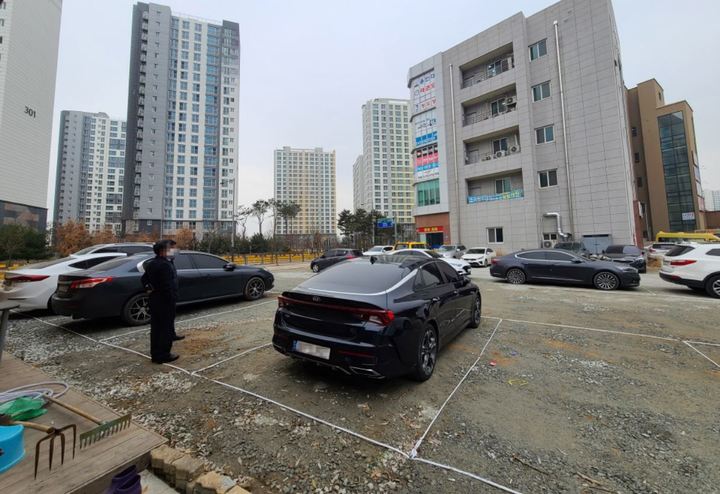 [진천=뉴시스] 충북혁신도시 공영주차장. (사진=진천군 제공) photo@newsis.com *재판매 및 DB 금지