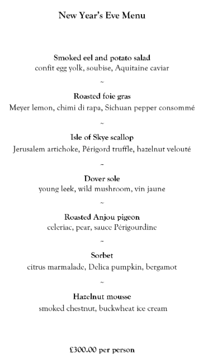 [서울=뉴시스] 고든 램지가 운영하는 레스토랑의 새해 전야 메뉴 가격이 봉사료 포함 55만원에 달해 현지 매체의 비판을 받고 있다. (사진 : 고든 램지 레스토랑 홈페이지 갈무리) 2021.12.30. *재판매 및 DB 금지