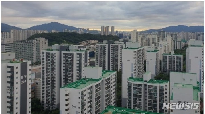 산본신도시 전경.