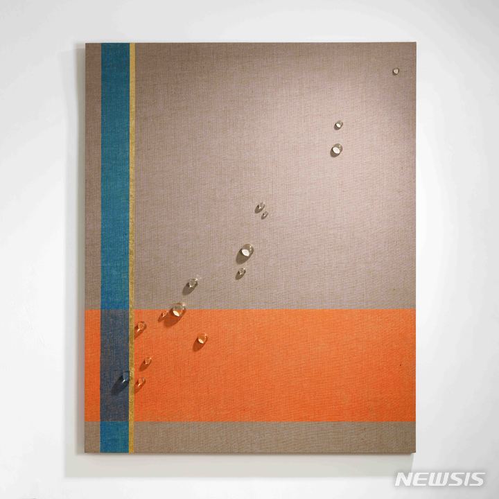 [서울=뉴시스]유충목 Formation - Intersection 6 2021 Glass, Acrylic on canvas 117X130.3(cm) F100