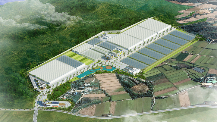 [안동=뉴시스] 상주에 조성되고 있는 스마트팜 조감도. (경북도 제공) 2022.01.06 *재판매 및 DB 금지