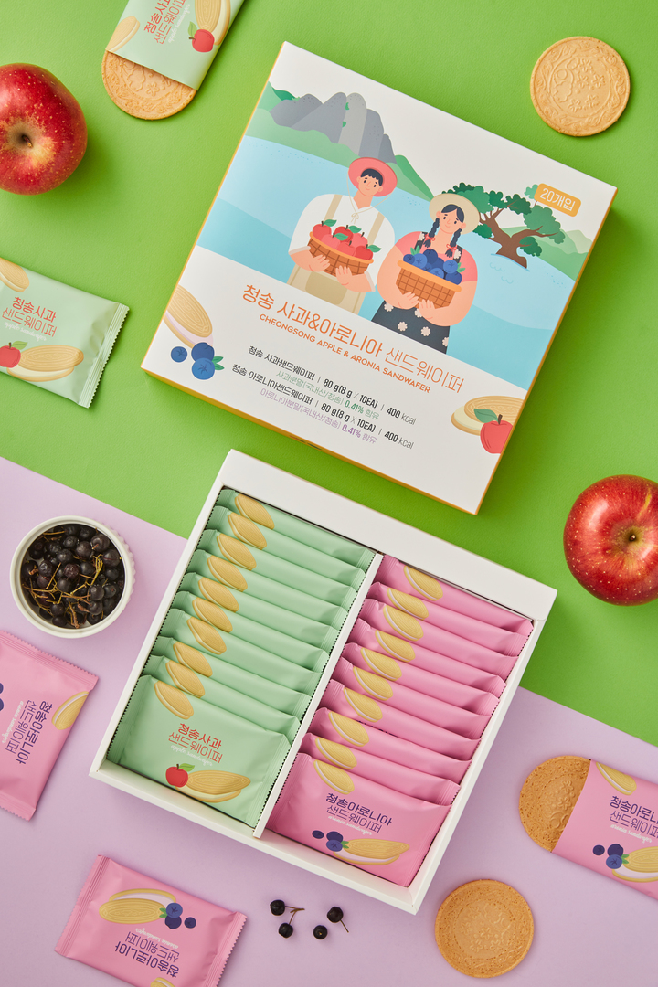 청송사과&아로니아 샌드웨이퍼 (사진=청송군 제공) *재판매 및 DB 금지