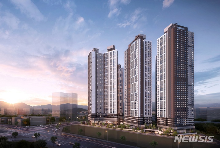 [서울=뉴시스] 달서 푸르지오 시그니처 석경 투시도. (이미지=대우건설 제공)