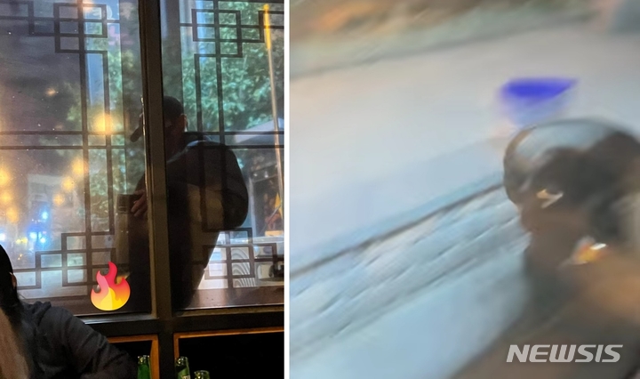 [청주=뉴시스] 조성현 기자 = 지난 16일 페이스북 청주 페이스북에 올라온 신체를 노출한 뒤 도망가는 남성 모습. (사진=페이스북 청주 페이스북 갈무리) 2022.01.18. photo@newsis.com *재판매 및 DB 금지