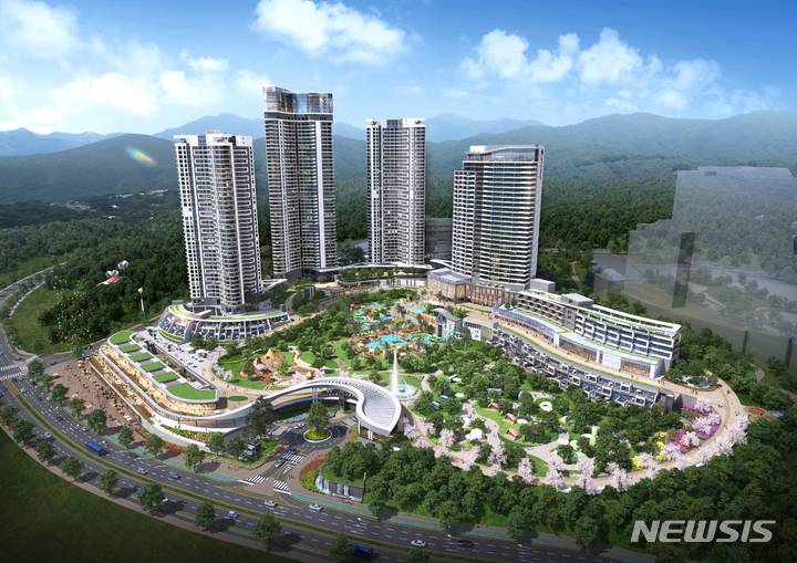 [서울=뉴시스] 울산 강동 롯데리조트 조감도. 