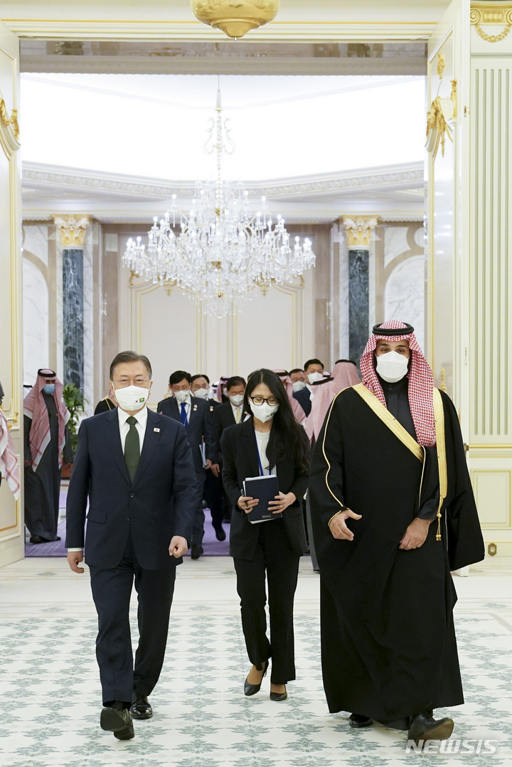 문재인 대통령, 빈 살만 사우디 왕세자와 회담[뉴시스Pic]