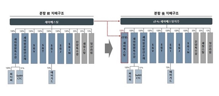 세아베스틸, 물적분할 지주회사 체제 전환 결정