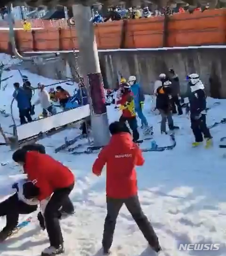 경기 포천시 베어스타운 스키장 사고 현장.(사진=독자 제공)