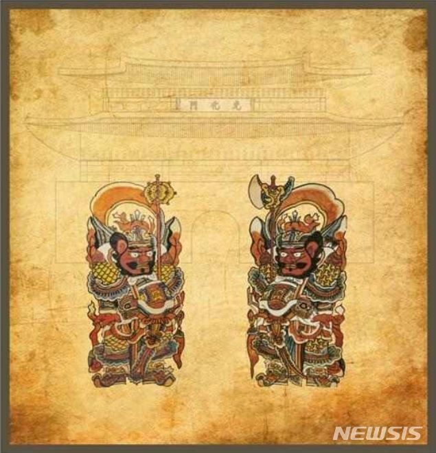 [서울=뉴시스] 문화재청 궁능유적본부과 한국문화재재단은 26일 오후 2시20분 '2022년 경복궁 광화문 문배도' 공개행사를 개최한다. 사진은 경복궁 광화문 문배도 온라인 내려받기용 사진. (사진=문화재청 제공) 2022.01.25. photo@newsis.com *재판매 및 DB 금지