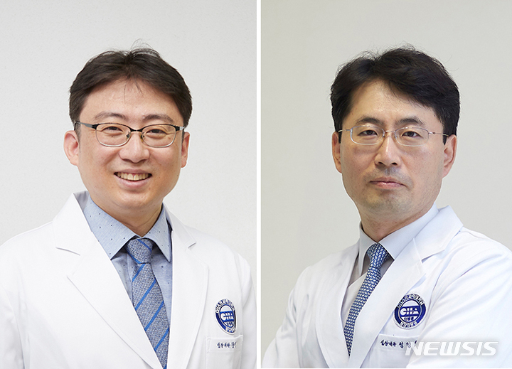 [성남=뉴시스](사진 왼쪽부터) 분당차병원 심장내과 양필성ㆍ성정훈 교수