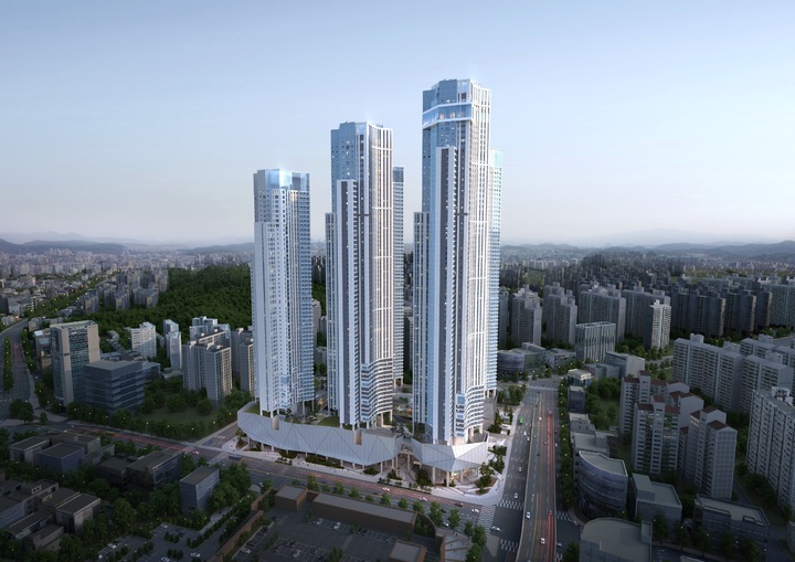 천안 쌍용지구 주상복합 아파트 조감도. *재판매 및 DB 금지