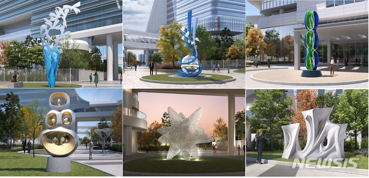 [세종=뉴시스] 정부세종 신청사 미술작품 당선작들. (자료= 행정안전부 제공) 2022.01.26. 