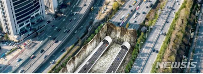 [서울=뉴시스] 경부선 화성~서울 구간 추가도로 확장 개념도. (이미지=국토교통부 제공)