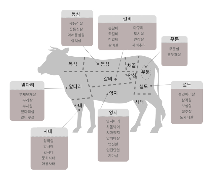 [세종=뉴시스] 한우 부위. *재판매 및 DB 금지