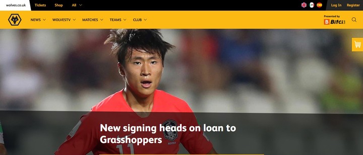 울버햄튼 원더러스가 정상빈의 영입과 스위스 클럽 그래스하퍼 취리히 임대를 발표했다. (출처=울버햄튼 구단 공식 홈페이지) 2022.01.29. *재판매 및 DB 금지