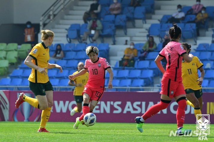 [서울=뉴시스]여자축구 대표팀 지소연 (사진 = 대한축구협회 제공)