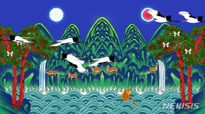 [서울=뉴시스]일월오봉도. (사진=과학기술정보통신부 제공)