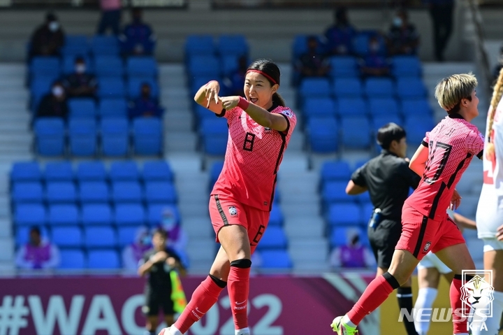 [서울=뉴시스]여자축구대표팀 조소현 (사진 = 대한축구협회 제공)