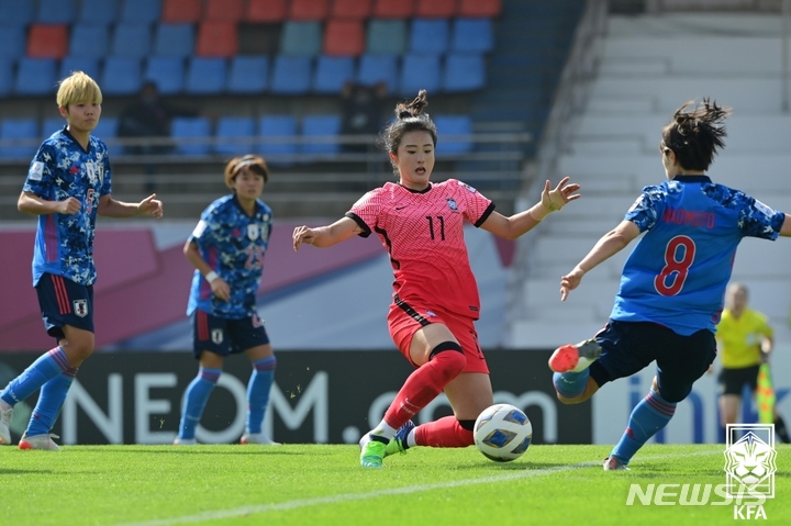 [서울=뉴시스]여자축구대표팀 최유리 (사진 = 대한축구협회 제공)