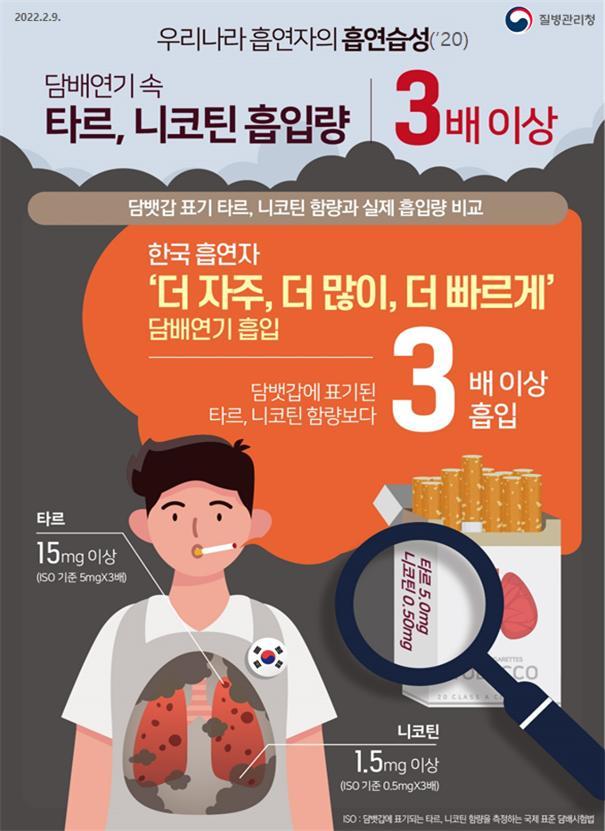 [서울=뉴시스] 우리나라 궐련 흡연자 흡연 습성. (사진=질병관리청 제공) 2022.02.08. photo@newsis.com *재판매 및 DB 금지