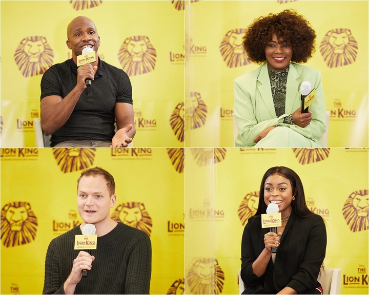 [서울=뉴시스]뮤지컬 '라이온 킹'의 배우들. (왼쪽 위부터) '심바' 역의 데이션 영, '라피키' 역의 푸티 무쏭고, '스카' 역의 안토니 로렌스, '날라' 역의 아만다 쿠네네. (사진=에스앤코 제공) 2022.02.10. photo@newsis.com *재판매 및 DB 금지