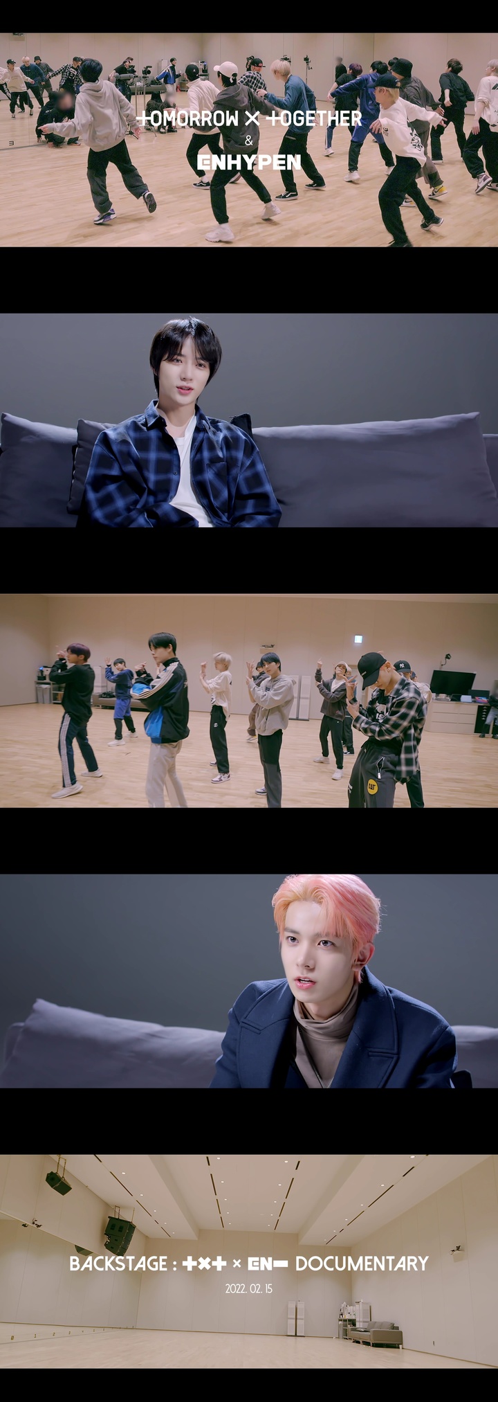 [서울=뉴시스] 백스테이지: 투모로우바이투게더 x 엔하이픈 다큐멘터리 티저 2022.02.14. (사진= 빅히트 뮤직 제공) photo@newsis.com *재판매 및 DB 금지 *재판매 및 DB 금지