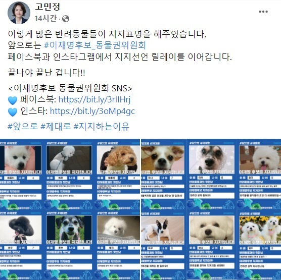 (사진 = 고민정 의원 페이스북) *재판매 및 DB 금지