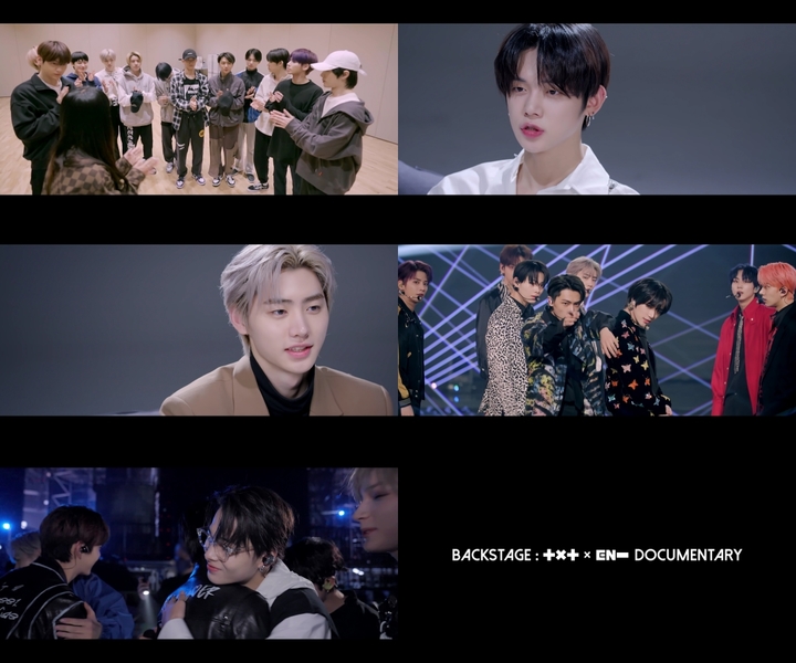 [서울=뉴시스] 백스테이지 : 투모로우바이투게더 x 엔하이픈 다큐멘터리 2022.02.16. (사진= 빅히트뮤직 제공) photo@newsis.com *재판매 및 DB 금지 *재판매 및 DB 금지