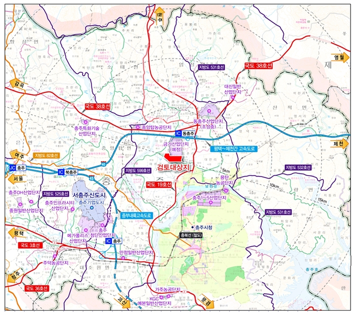 동충주 금가기곡 산단 위치도 *재판매 및 DB 금지