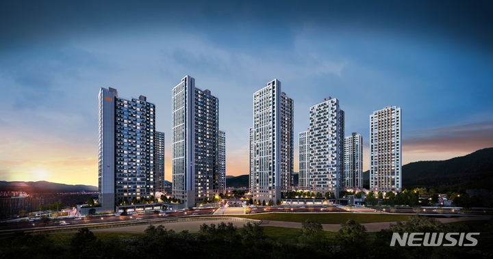 [안성=뉴시스] e편한세상 안성 그랑루체 투시도 (사진=DL건설)