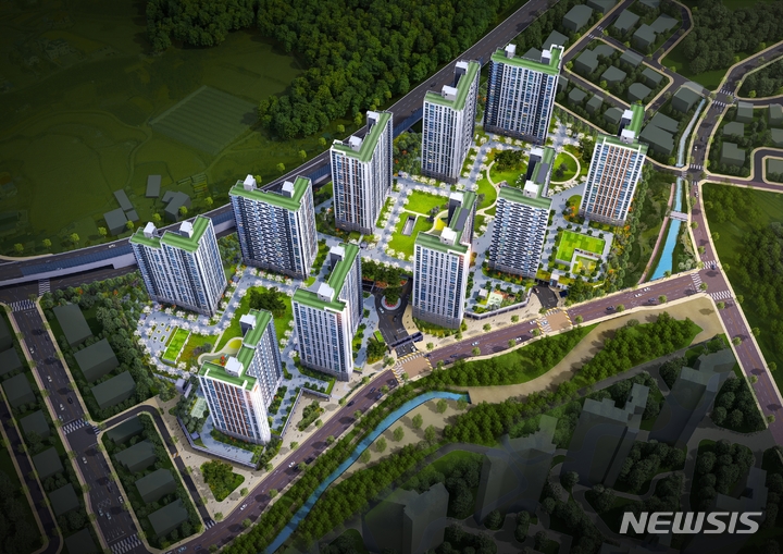 [안성=뉴시스] e편한세상 안성 그랑루체 조감도 (이미지=DL건설)