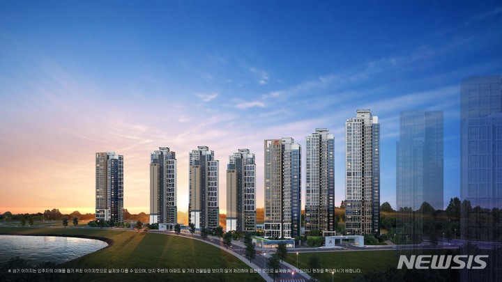 [서울=뉴시스] 힐스테이트 레이크 송도 4차 투시도. 