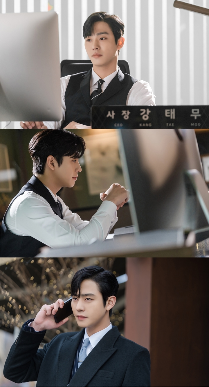 [서울=뉴시스] 드라마 '사내맞선' 강태무 역을 맡은 배우 안효섭. 2022.02.23.(사진=SBS 월화드라마 '사내맞선' 제공) photo@newsis.com*재판매 및 DB 금지 *재판매 및 DB 금지